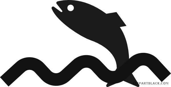 Fish Quality Animal Free Black White Clipart Images - Illustration (600x306)