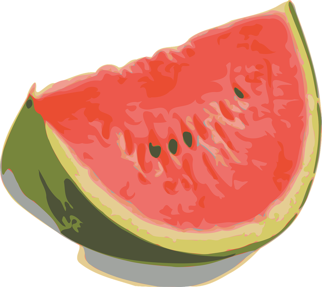 Fruit Picture Red Watermelon Png Image - Watermelon Pdf (1280x1140)