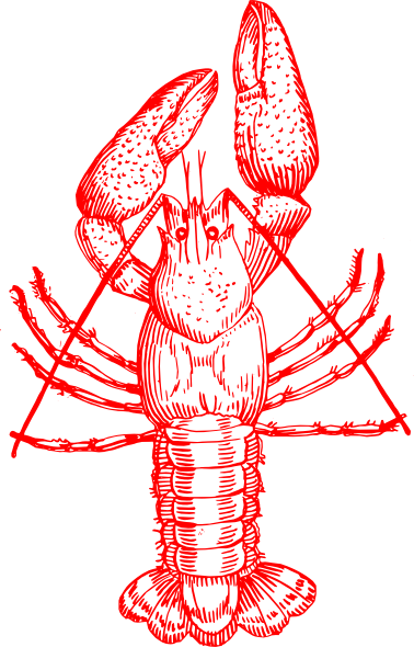 Crawfish Clip Art - Fish Cray Tile Coaster (378x590)