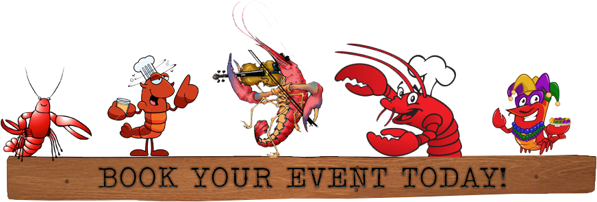 Crawfish Clipart Cajun - Santa Craws - Crawdad Christmas Ornament (round) (890x303)