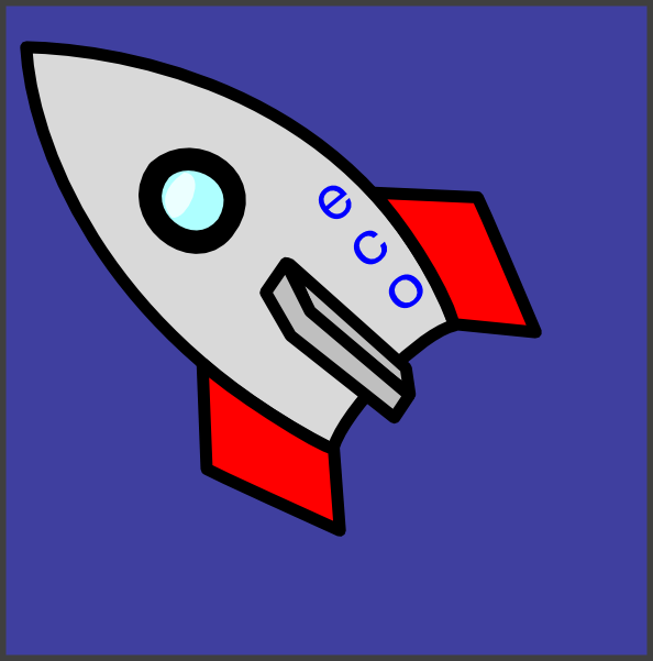 Rocket In Blue-sky Clip Art At Clker - Rocket (594x601)