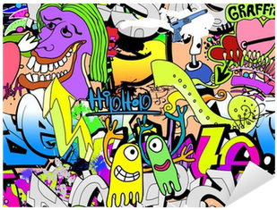 Graffiti Wall Art Background - Tapis De Souris Graffiti Ref 2675 (400x400)