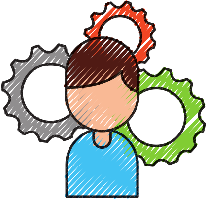 User Profile Avatar With Gear Cog Wheel - Gear (550x550)