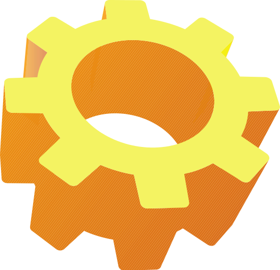 3d Yellow Cogwheel Or Gear Design - Gear (550x531)