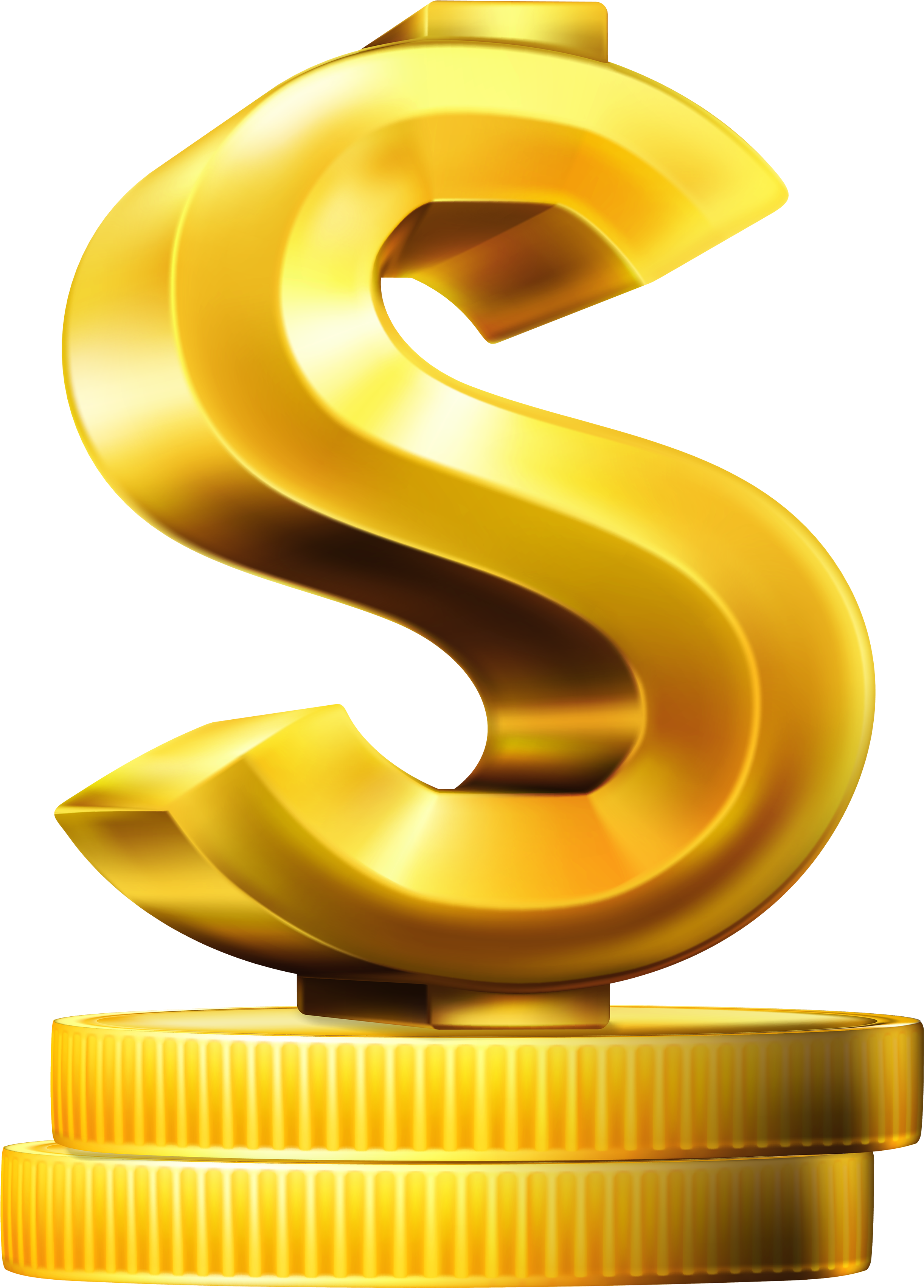 Coins And Dollar Sign Png Clipart - Dollar Sign Png (2510x3500)
