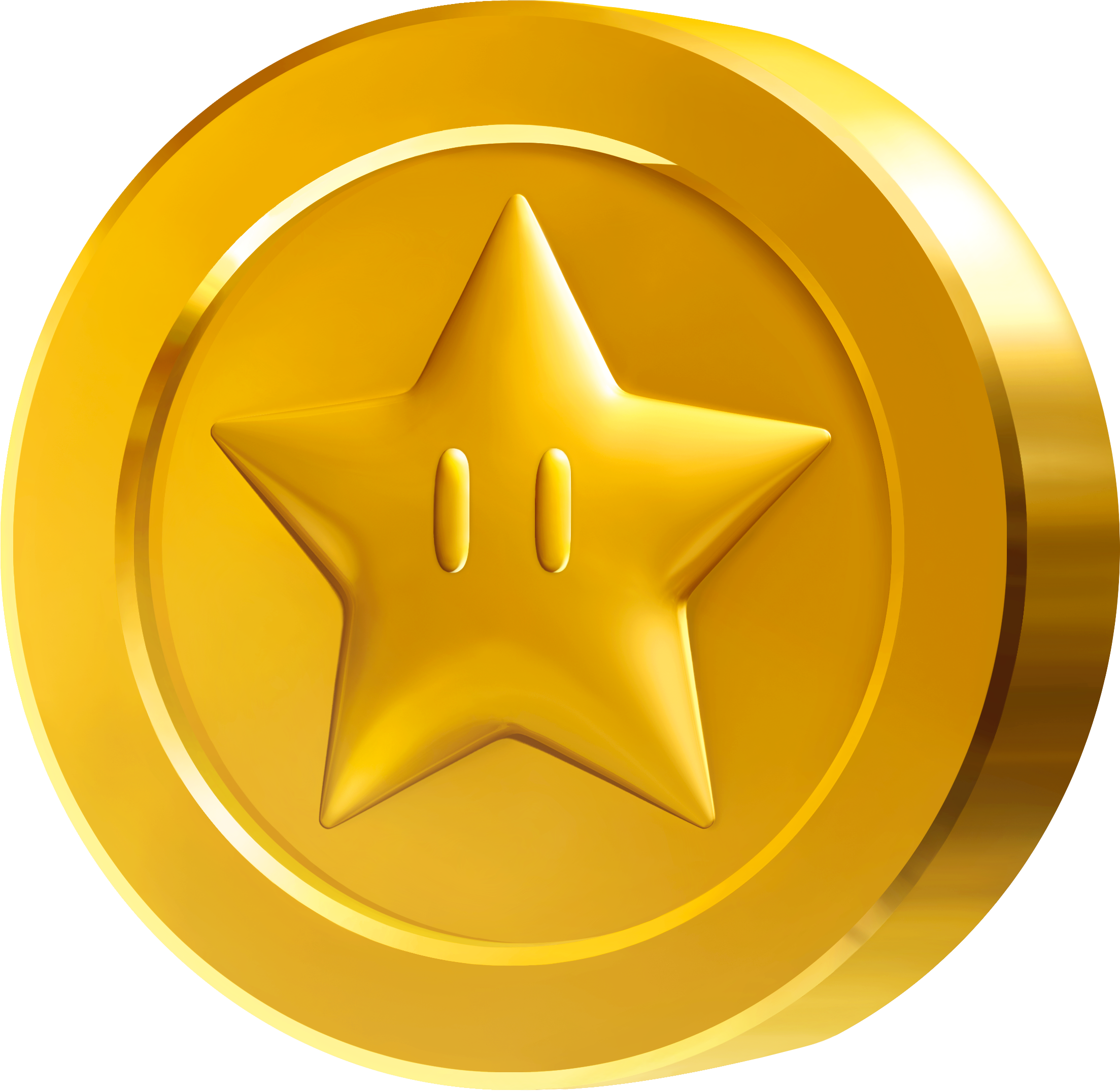 Mario Bros Coins Clipart - Mario Star Coin (2207x2149)