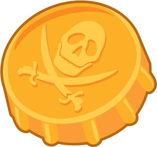 Coin Clipart Coin Clip Art For Teaching Free Clipart - Pirate Gold Coin Png (677x692)