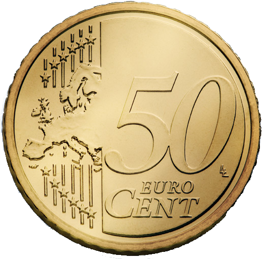 Coin Clipart 50 Cent - 50 Cent Euro (516x516)