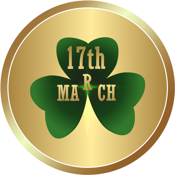 Coin Clipart St Patricks Day - Label (600x600)