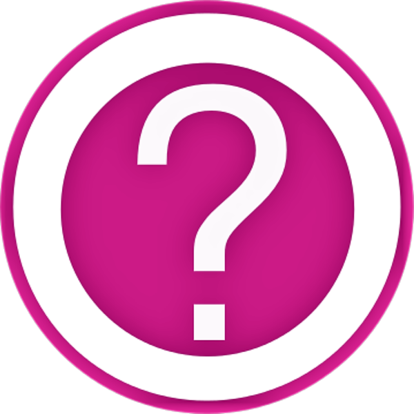 Big Pink Round Question Mark - Question Mark Clip Art (600x600)