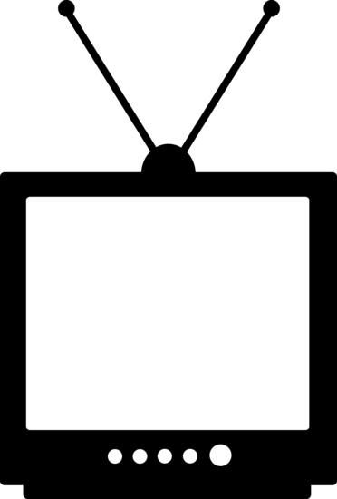Clip Art - Television Silhouette (372x550)