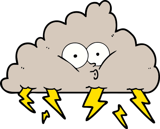 Cartoon Thundercloud - Orage Desin (550x444)