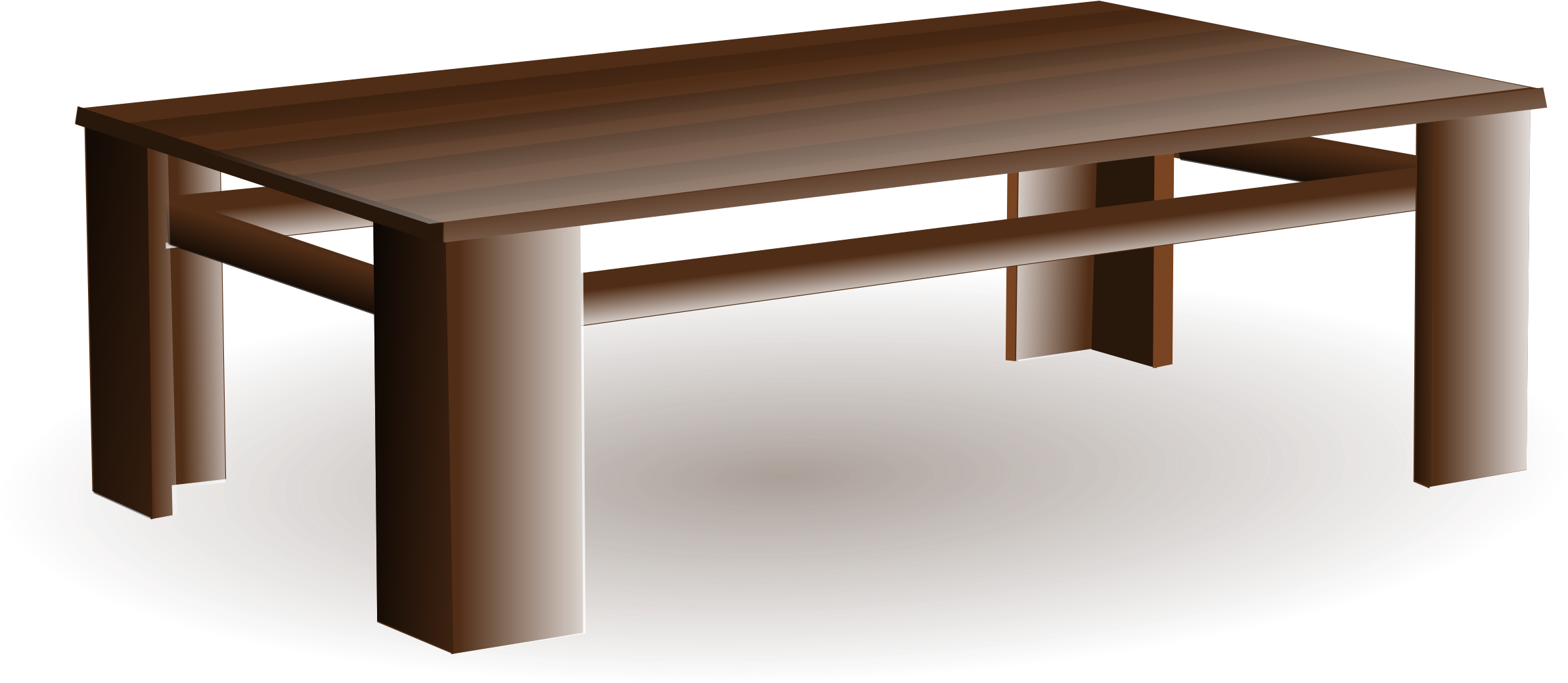 Coffee Table Clipart - Clipart Coffee Table (2400x1077)