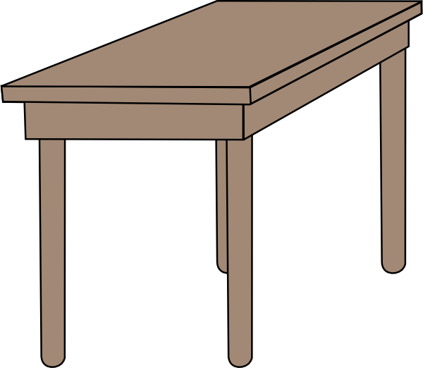 Student Table Clipart - Desk Clip Art (600x522)