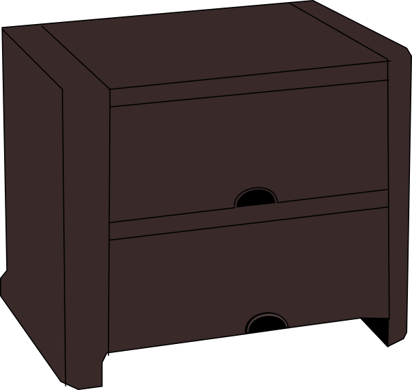Table Clip Art At Clkercom Vector Online - Png Wood Crate Black (600x568)