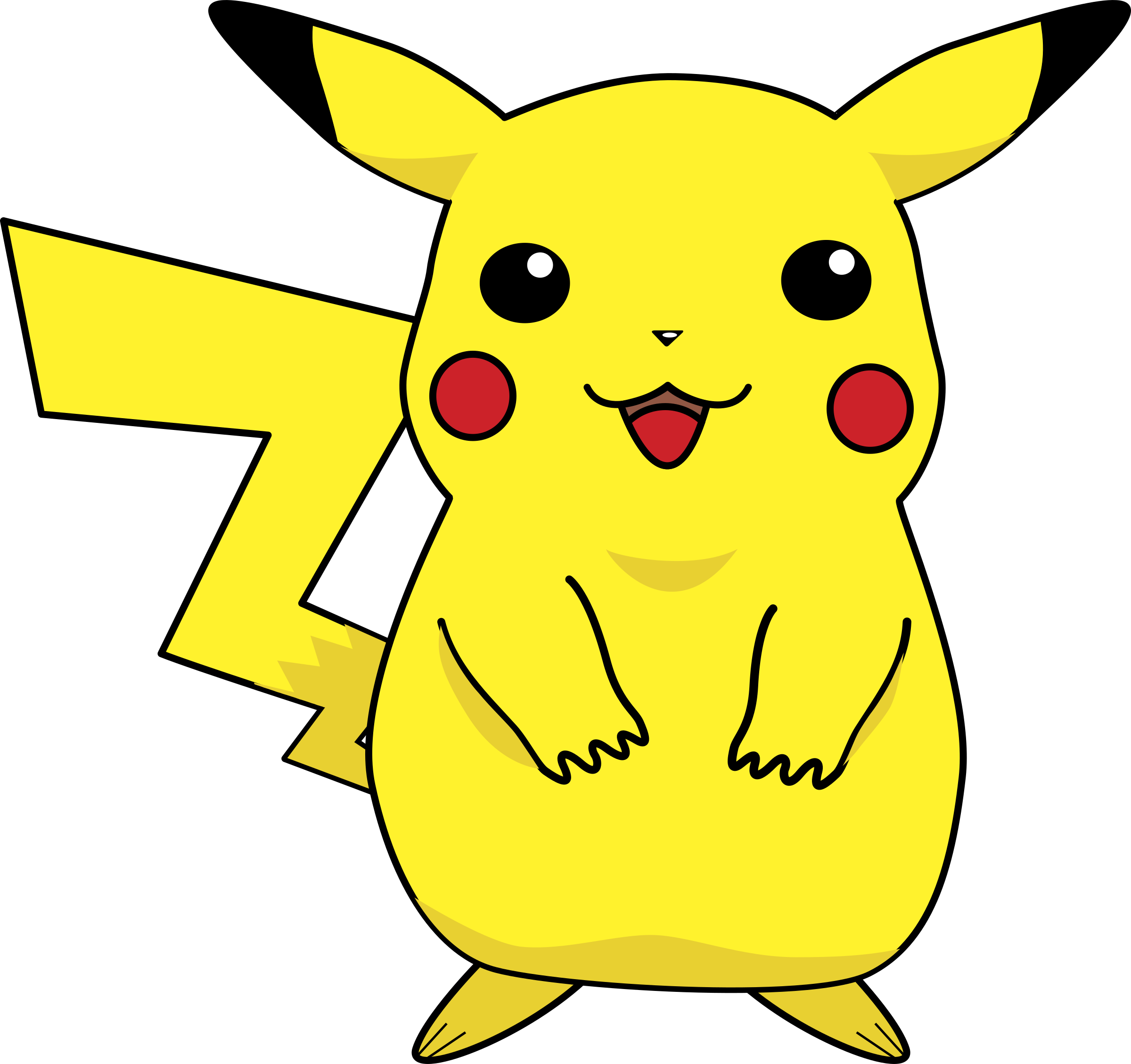 Pokemon Logo Black And White - Printable Pikachu - Full Size PNG ...