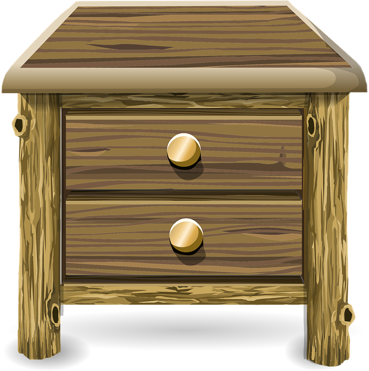 Bedside Table Cliparts 8, - End Table Clipart Transparent (770x720)