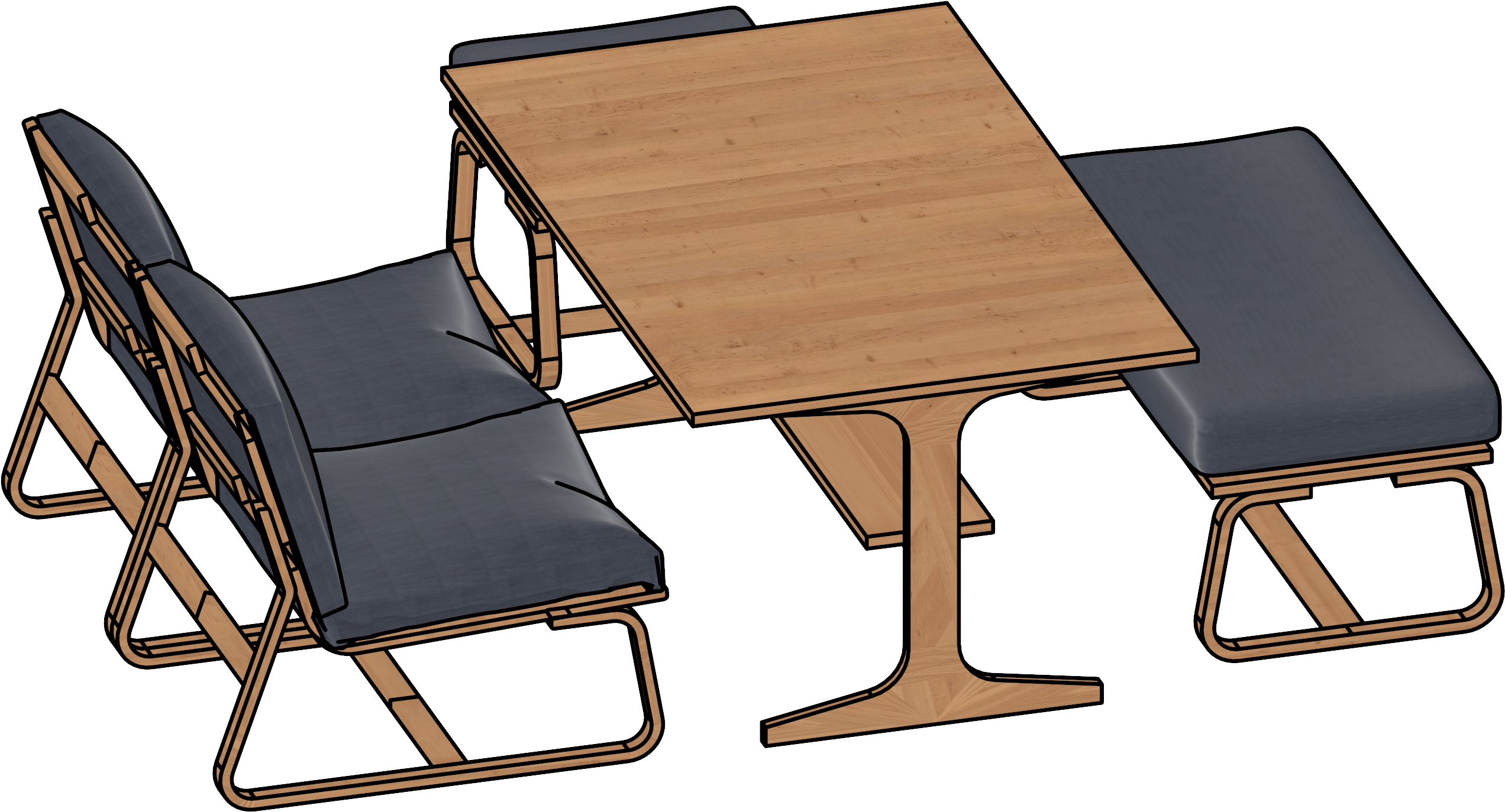Dining Table Perspective View Png Clipart Clipartlyclipartly - Outdoor Table (2572x1414)