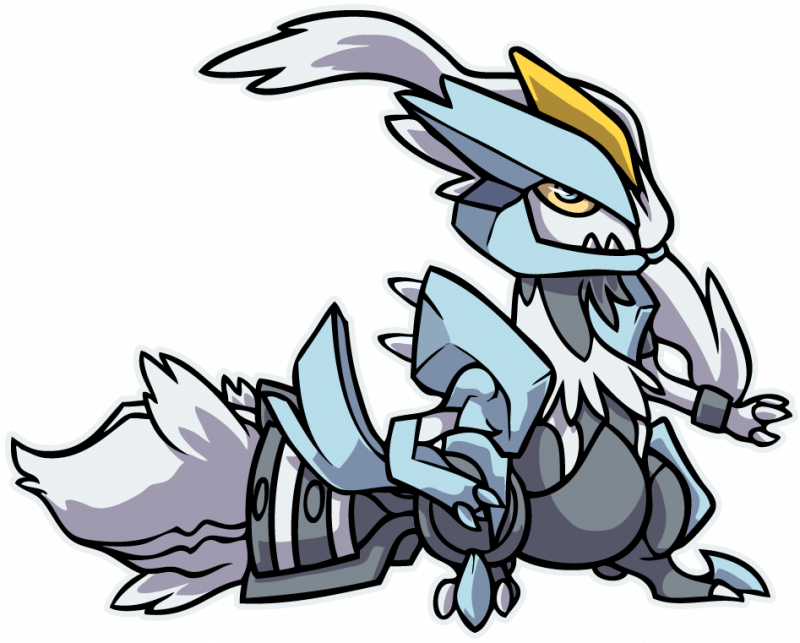 White Kyurem Cute Artwork By Iphysik - Pokemon Baby Kyurem White (800x643)