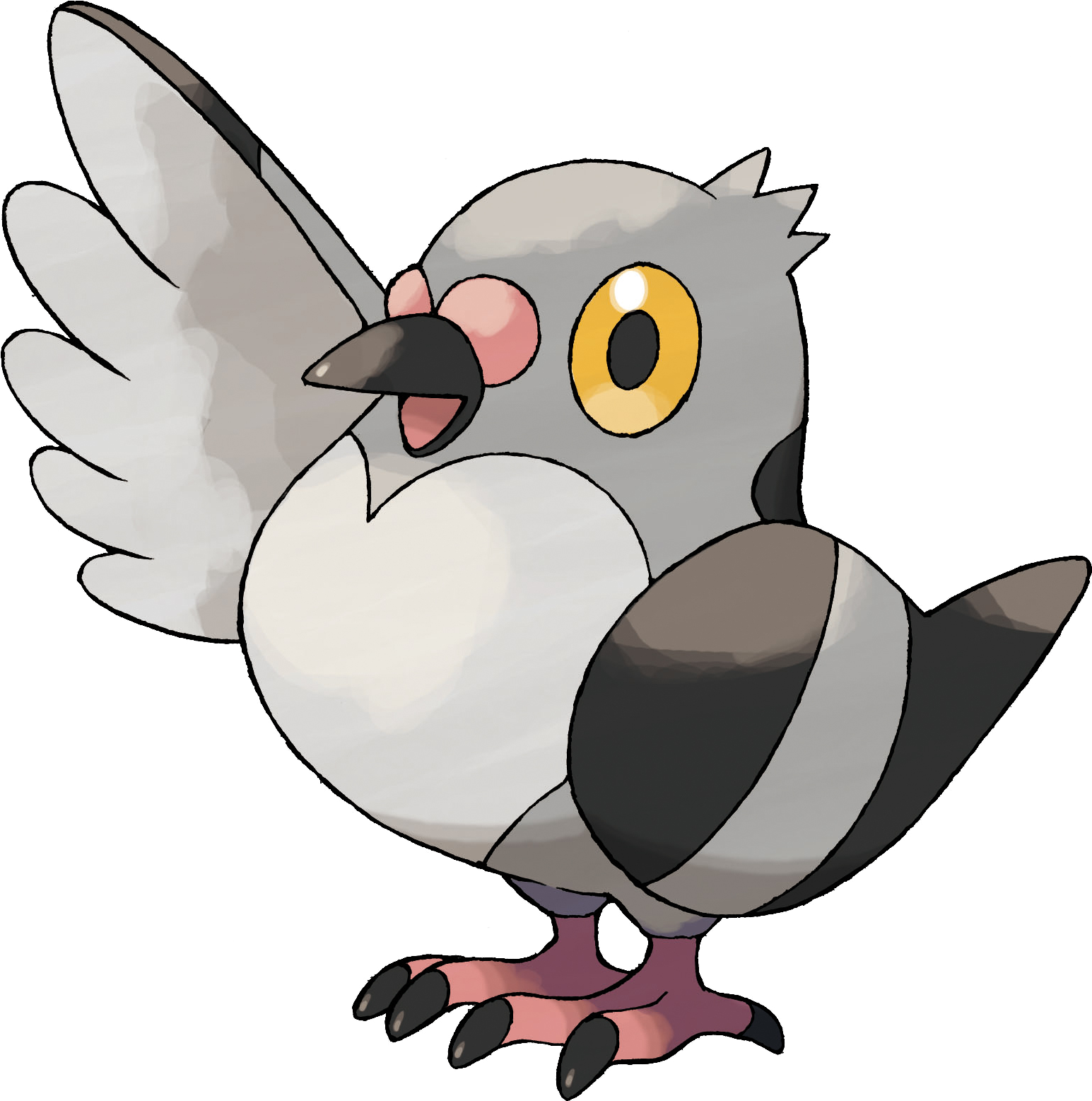 Pidove's Artwork For Pokémon Black And White - Gen 5 Bird Pokemon (1556x1556)