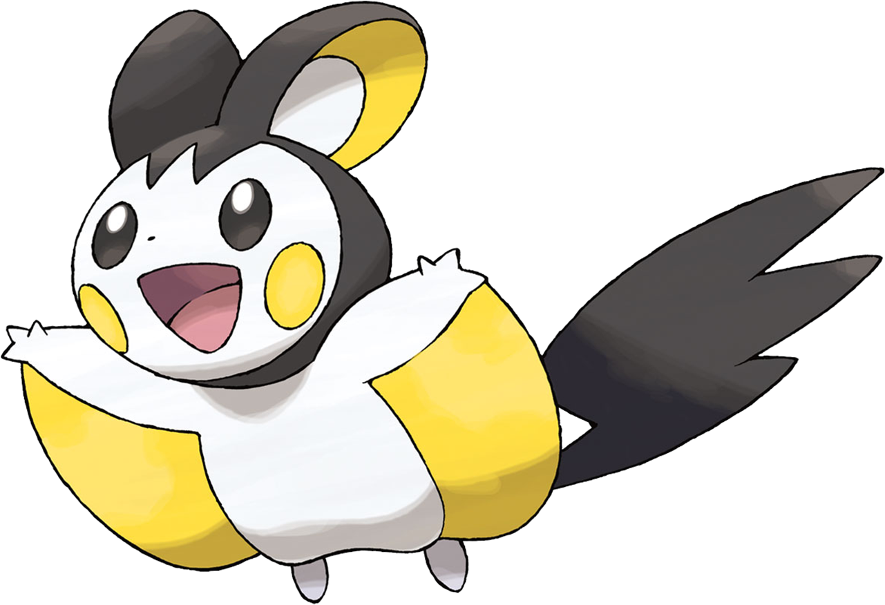 #emolga From The #pokemon Black & White Official Art - Pokemon Yellow And Black (1280x1280)