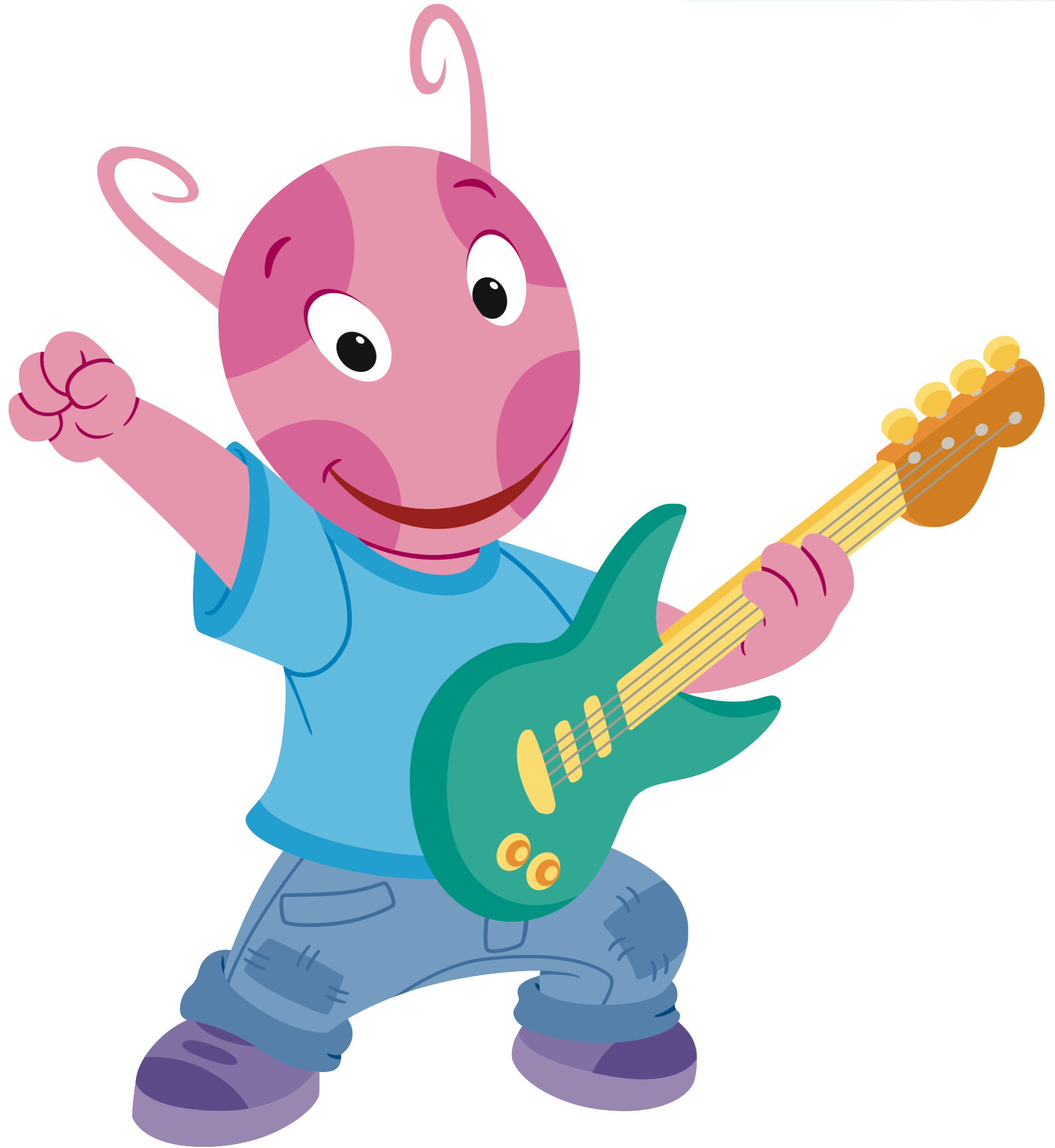 Guitarist Uniqua - Backyardigans Music Png (1832x2036)