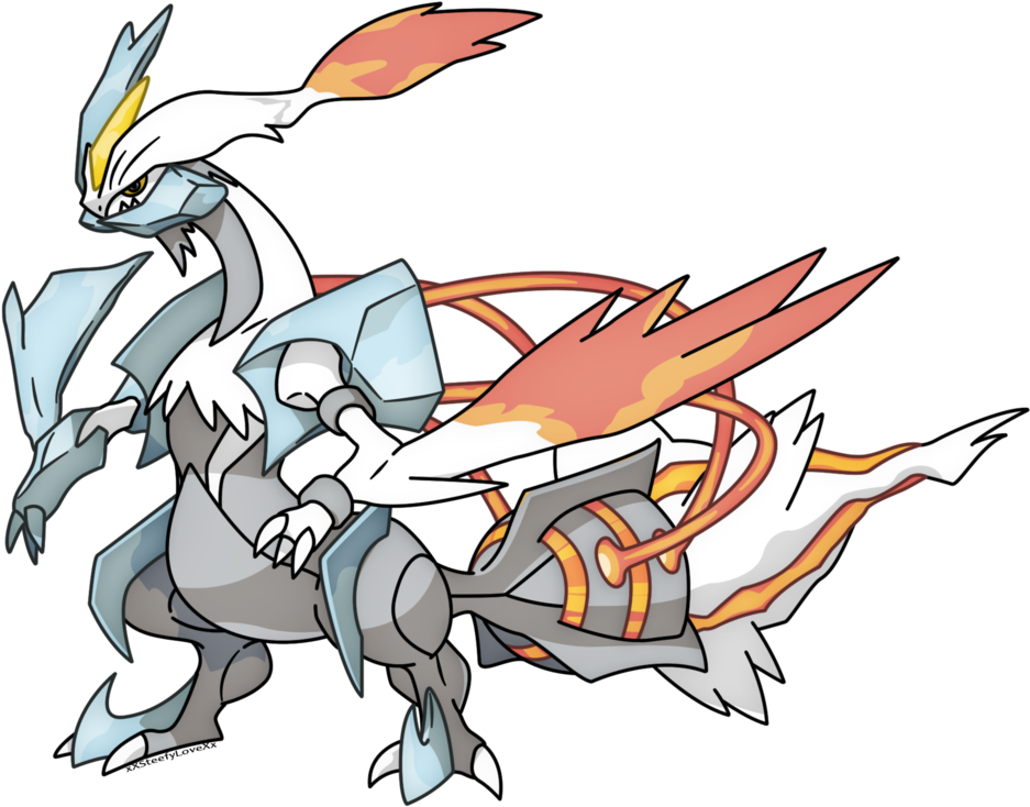 White Kyurem- Pokemon White 2 By Xxsteefylovexx - Pokemon Black And White 2 (1004x796)