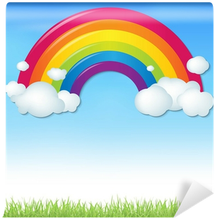Rainbows And Clouds Png Color Rainbow With Clouds And - My Prayer Coloring Book (400x400)