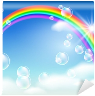 Fabulous Rainbow With Clouds Transparent With Rainbow - Clouds With Rainbow Background (400x400)
