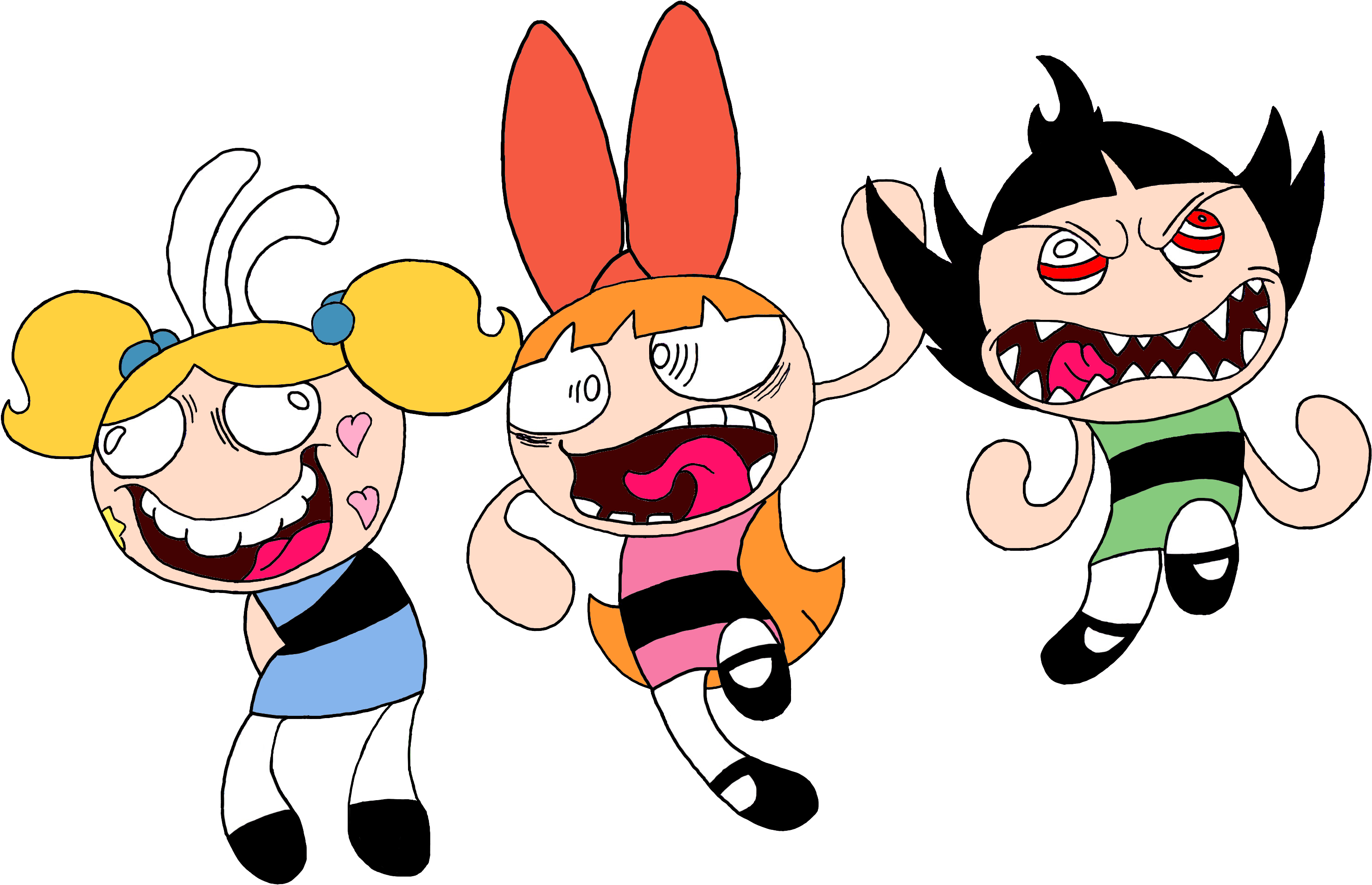 The Powerpuff Girls By Meleerayman360 - Powerpuff Girls And Undertale (3184x2416)