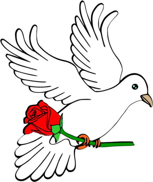 Like The Rose But Dove Not So Much - Scalable Vector Graphics (551x651)