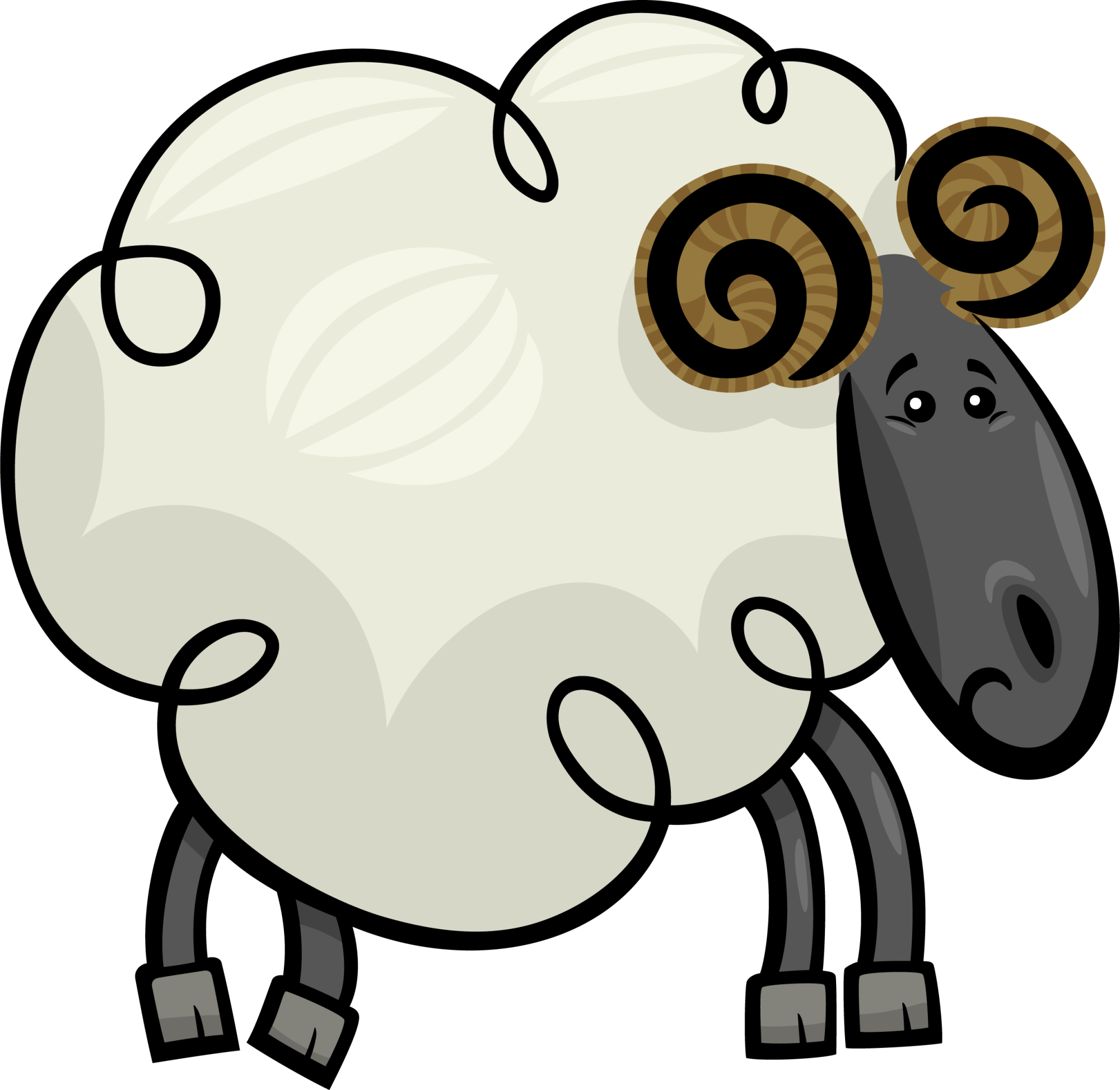 Saanen Goat Sheep Cartoon Clip Art - Saanen Goat Sheep Cartoon Clip Art (2000x1946)