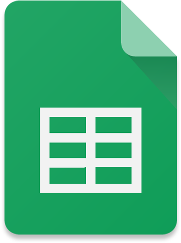 In A Spreadsheet, All Of The Details For Each Individual - Google Docs Sheets Slides (512x512)