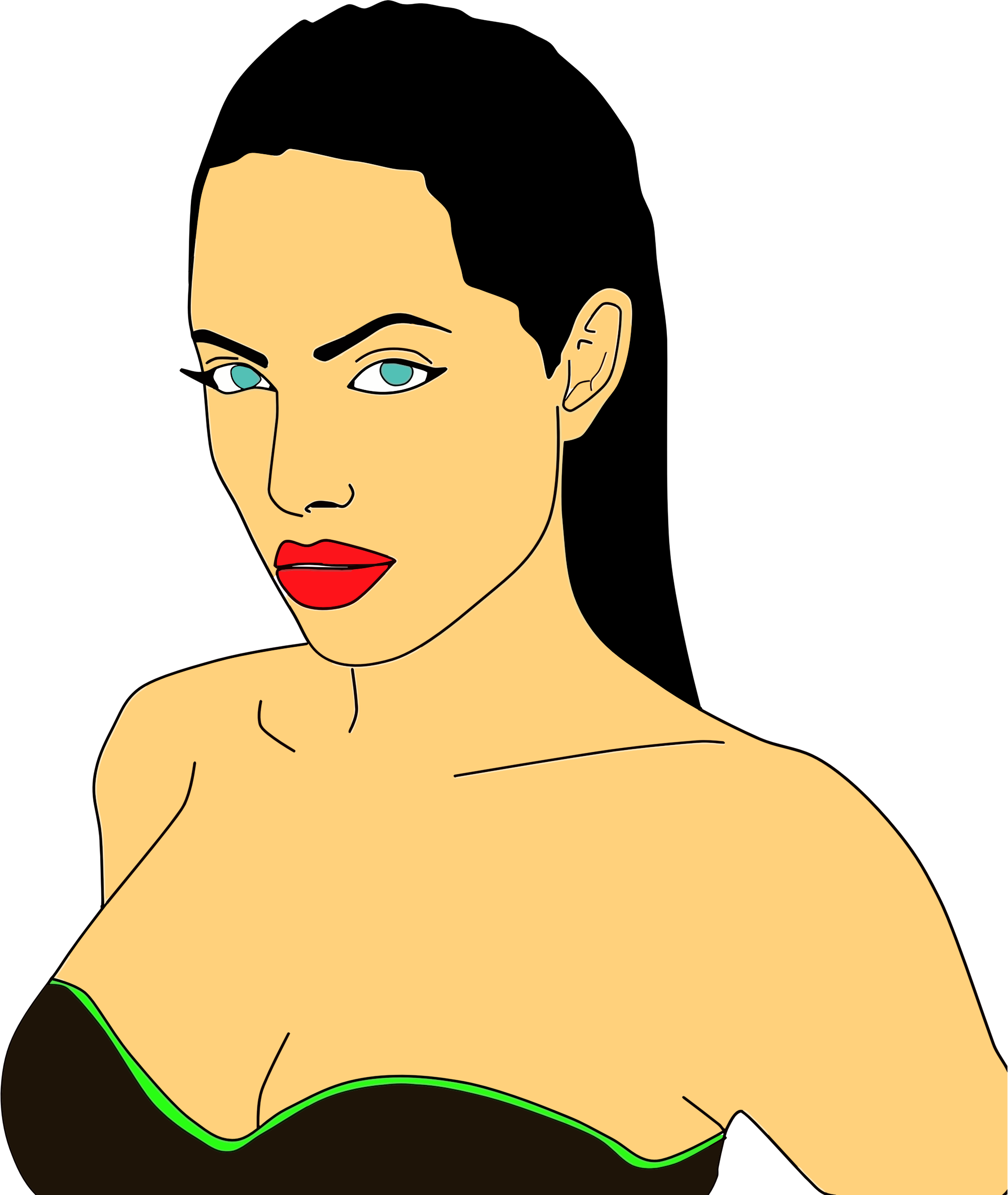 Actor Cliparts 18, - Woman With Mole On Face Cartoon (2012x2387)