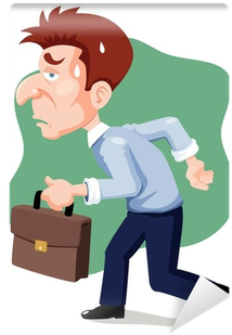 Illustration Of Cartoon Businessman Tired Wall Mural - Cansado Dibujo Animado (400x400)