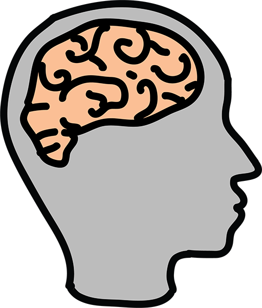 Brain Cartoon Drawing Clip Art - Cartoon Brain In Head (1600x1600)