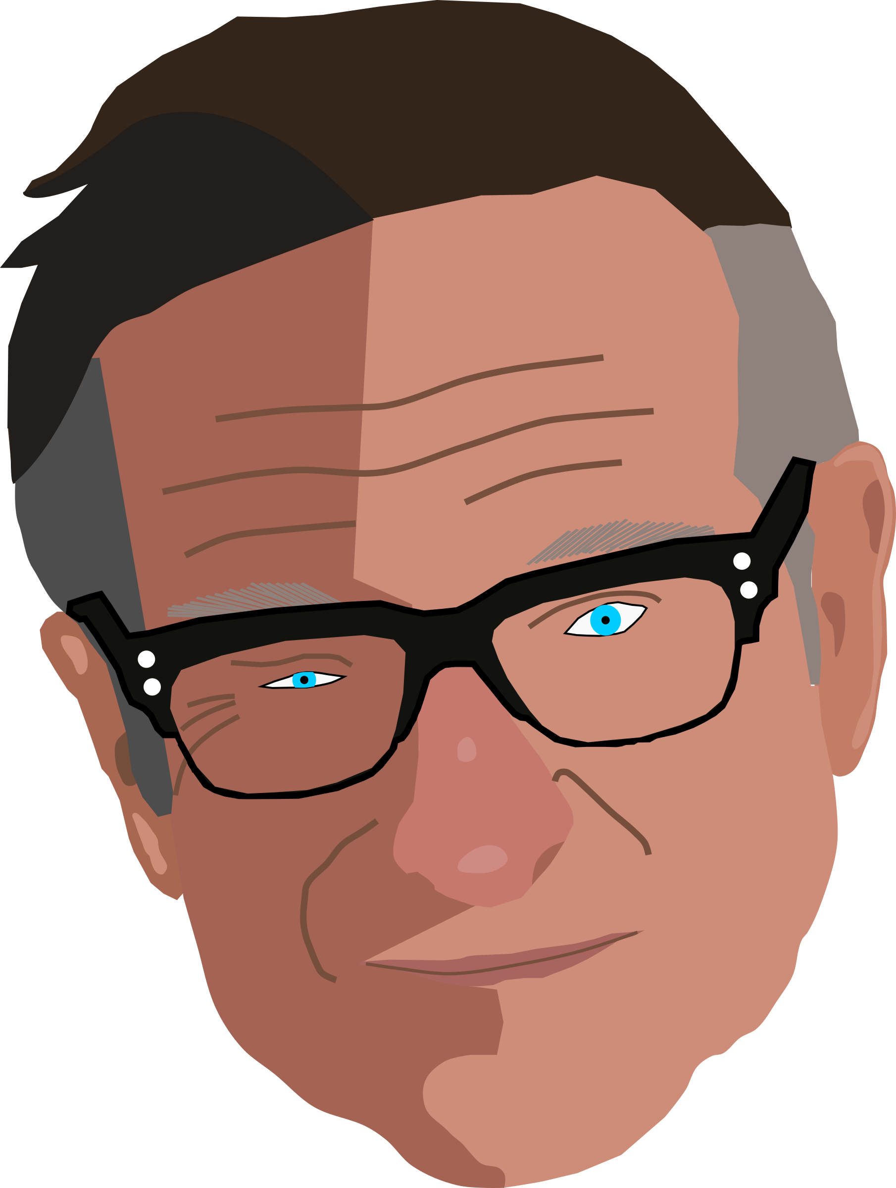 Actor Clipart Famous Person - Actor Face Vector (1810x2400)