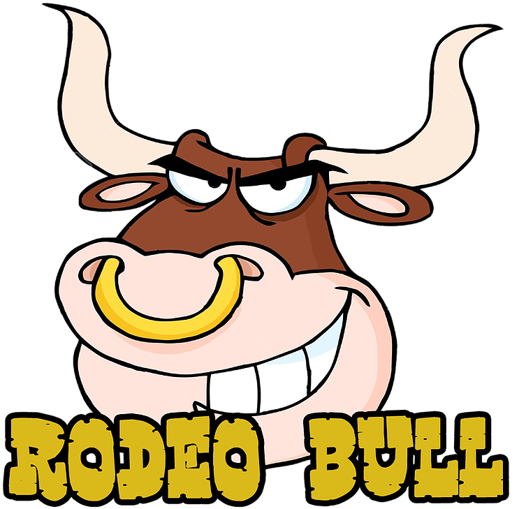 Rodeo Bull Logo - Funny Grinning Bull Face Shower Curtain (760x851)