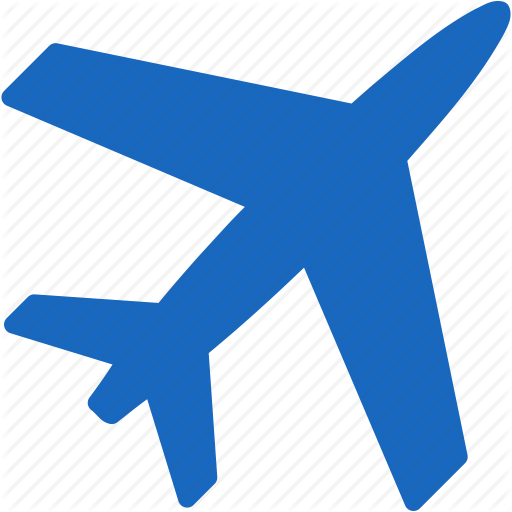 Plane Icon Blue (512x512)
