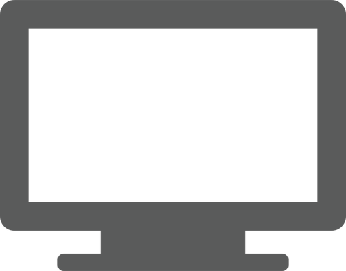 Computer Monitor Symbol Vector Illustration - Computer Screen Clipart (500x391)