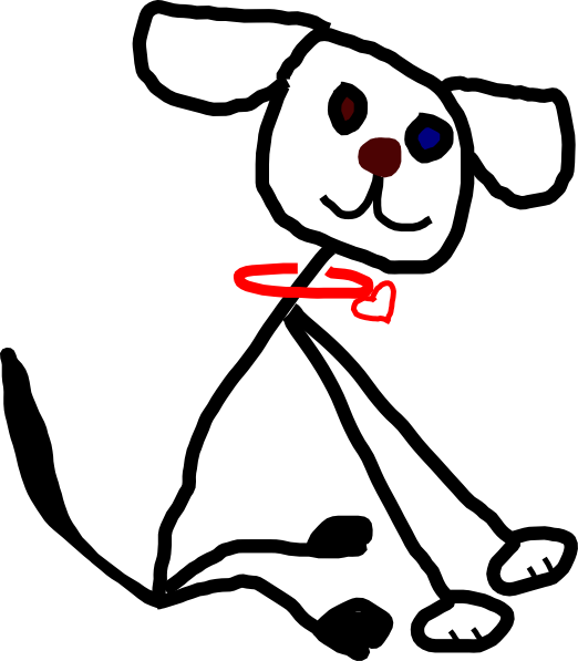 Stick Figure Kids/dog Clip Art At Clker - Dog Stick Figure Drawing (522x597)