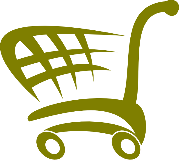 Shopping Cart Ttp Clip Art At Clker - Shopping Cart Shower Curtain (600x541)