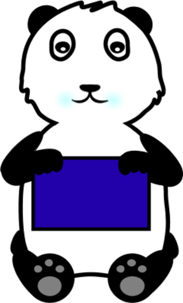 Giant Panda Bear Clip Art - Giant Panda Bear Clip Art (600x990)