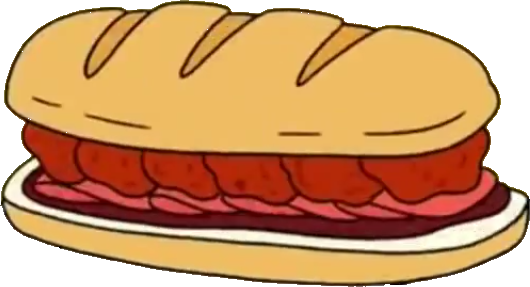 Sandwich Clipart Meatball Sandwich - Regular Show Death Sandwich (530x287)