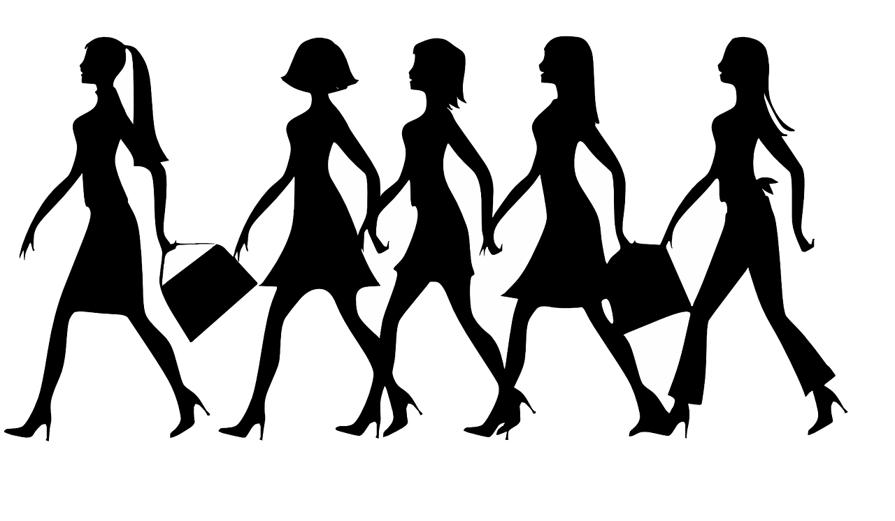 Female Clip Art At Clker Woman Shopping Clipart Png - Women Png Clip Art (900x525)