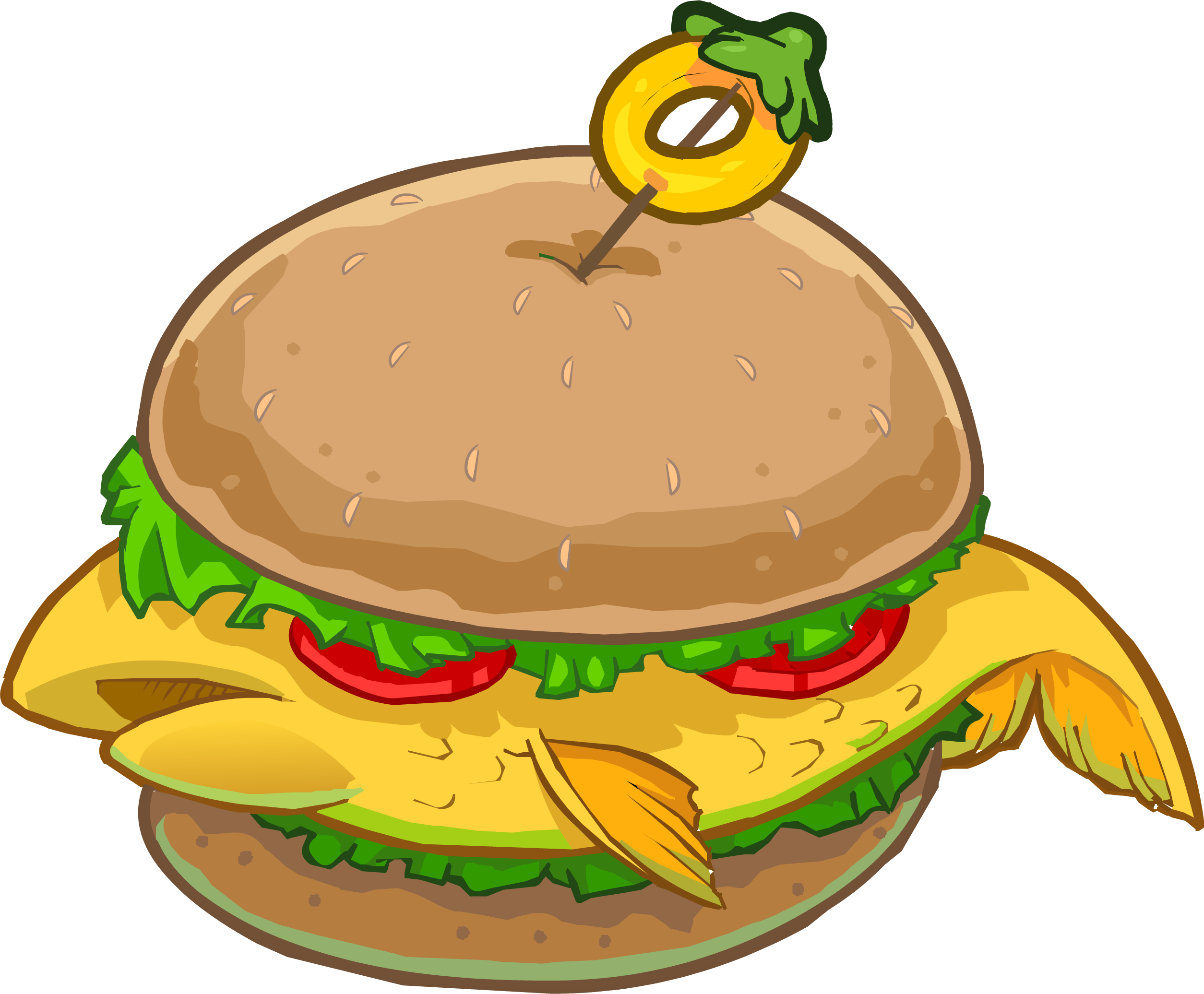 Related Fish Sandwich Clipart - Fish In A Burger (2509x2072)