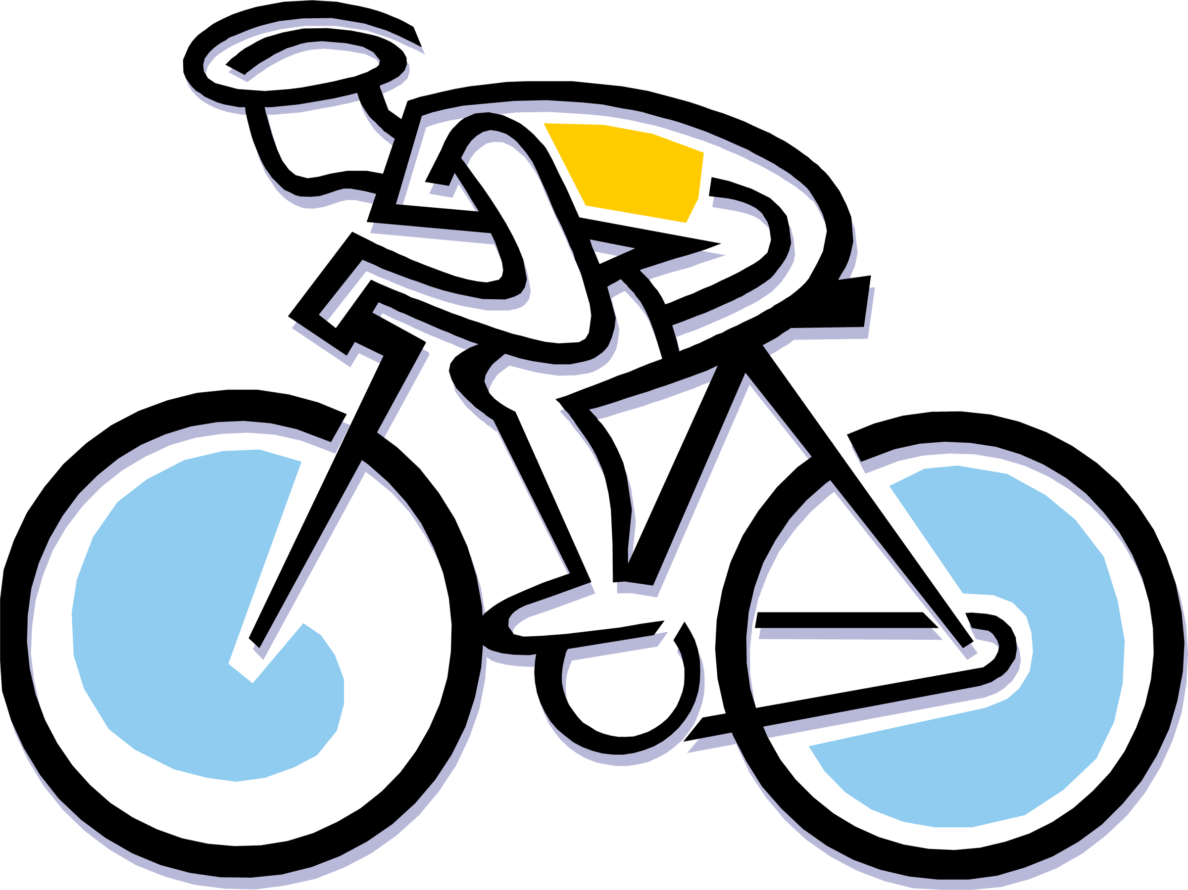 Bicycle Animation Drawing Cycling Clip Art - Bicycle Animation Drawing Cycling Clip Art (2400x1799)