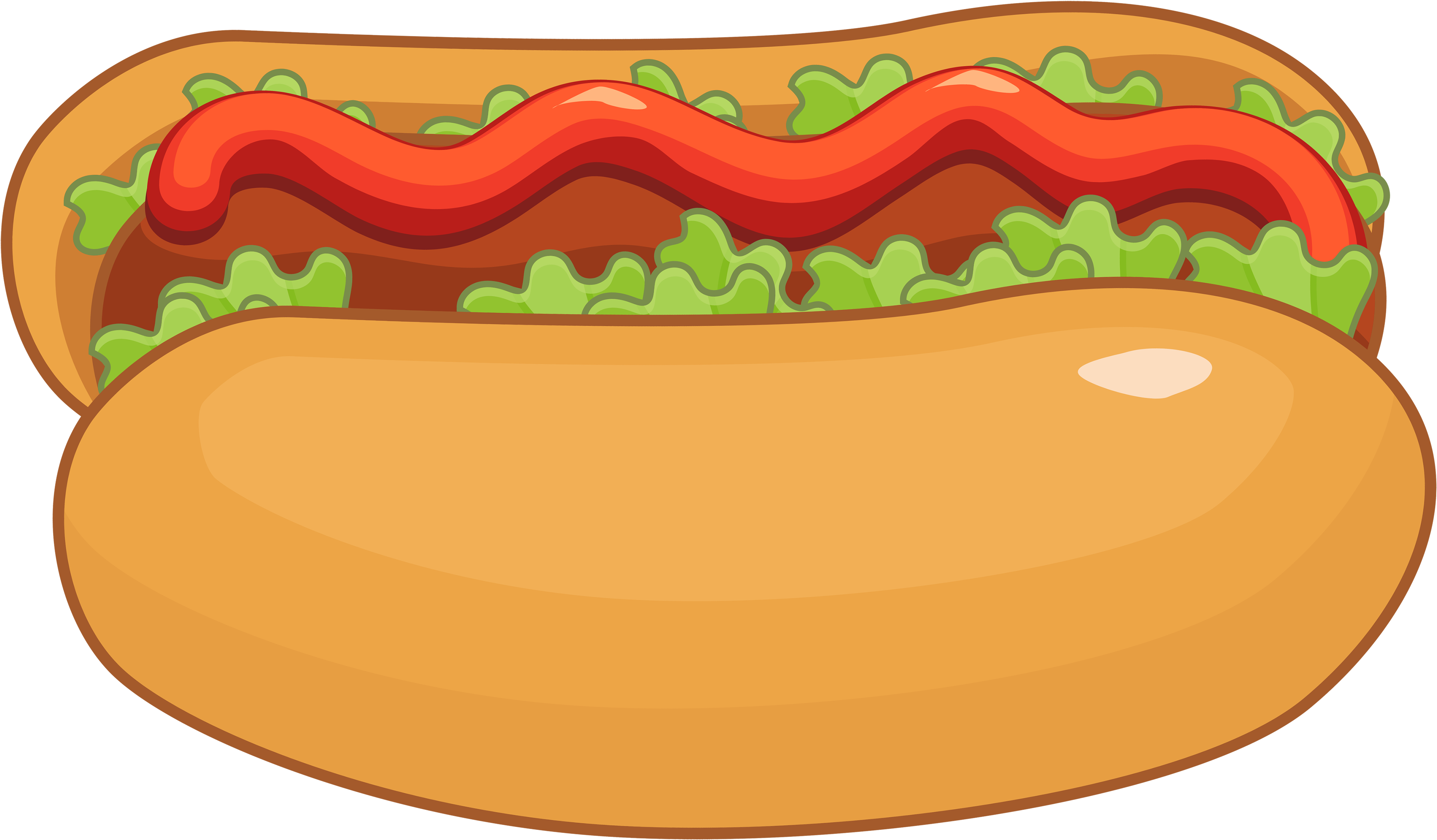 Hot Dog Clipart Sandwich - Clip Art (4000x2420)