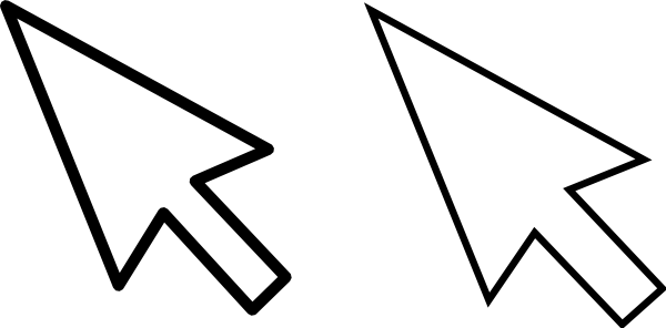 Mouse Pointer Clip Art At Clker - Mouse Arrow (600x296)