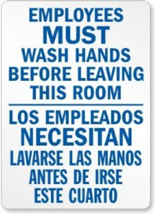 Employees Must Wash Hands - Mydoorsign Employees Must Wash Hands Before Leaving (750x750)